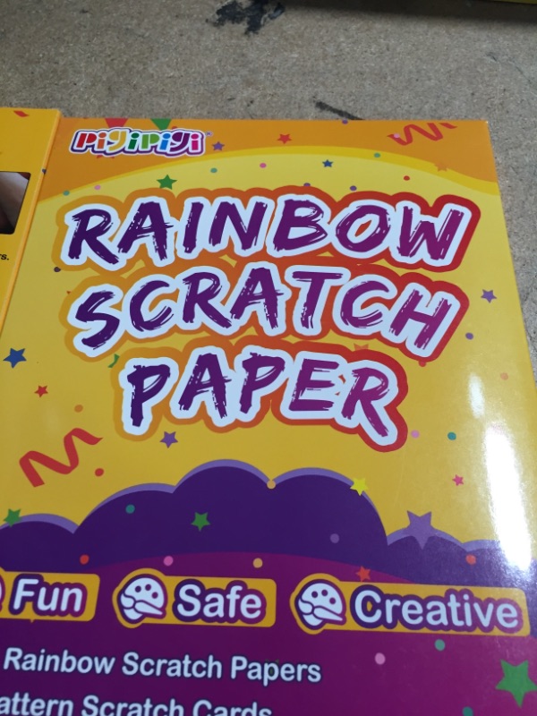 Photo 3 of Bundle of 2 
Scratch Rainbow Art for Kids: Magic Scratch off Paper Children Art Crafts Set 