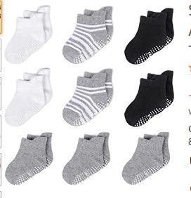 Photo 1 of Bundle of 2
Infinicare Non-Slip Grip Baby Socks - Anti Skid Infant Baby Ankle Socks Low Cut for Infants Toddlers Kids Girls Boys 0-6 Months 