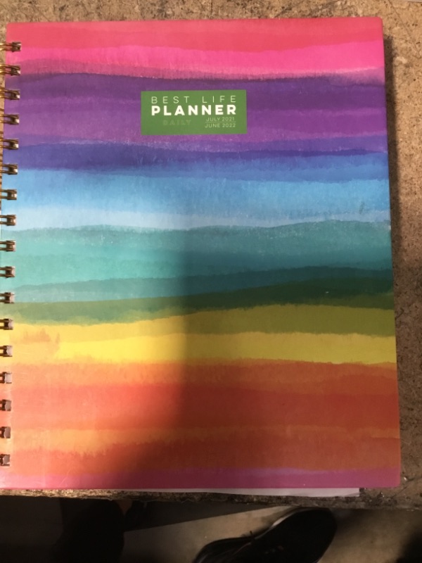 Photo 2 of 2022 Painted Rainbow Best Life Luxe Daily/Monthly Academic 12 month Planner
