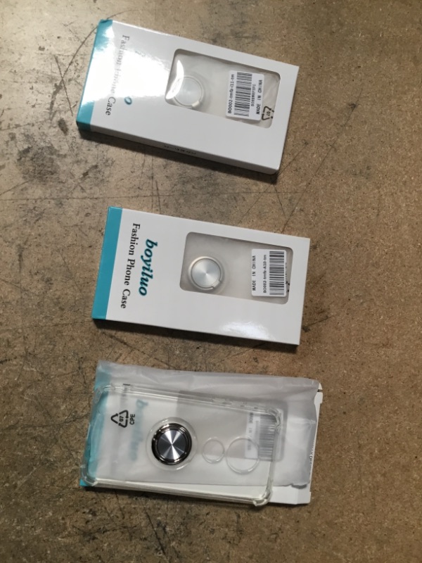 Photo 2 of  Moto G7 Power Case, Moto G7 Supra Case, Clear with Ring Kickstand 3 pack 