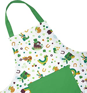 Photo 1 of Cackleberry Home Leprechaun Frolic Bib Apron Pocket Adjustable Strap Cotton