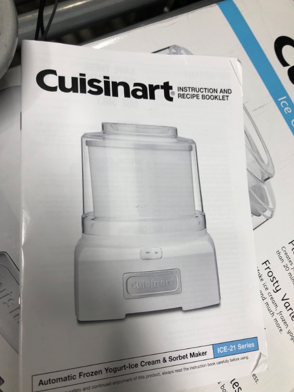 Photo 2 of Cuisinart Frozen Yogurt - Ice Cream & Sorbet Maker White