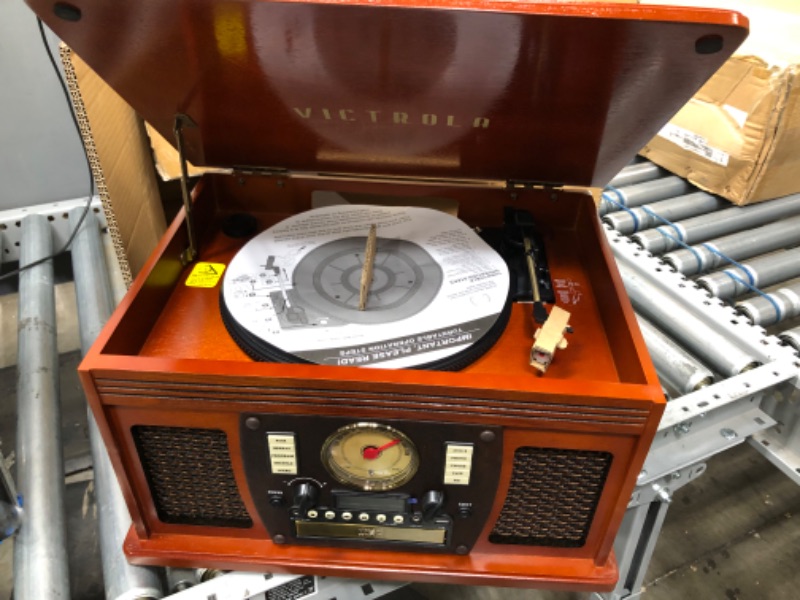 Photo 2 of **nonfunctional**
Victrola 8-in-1 Bluetooth Record Player and Multimedia Center