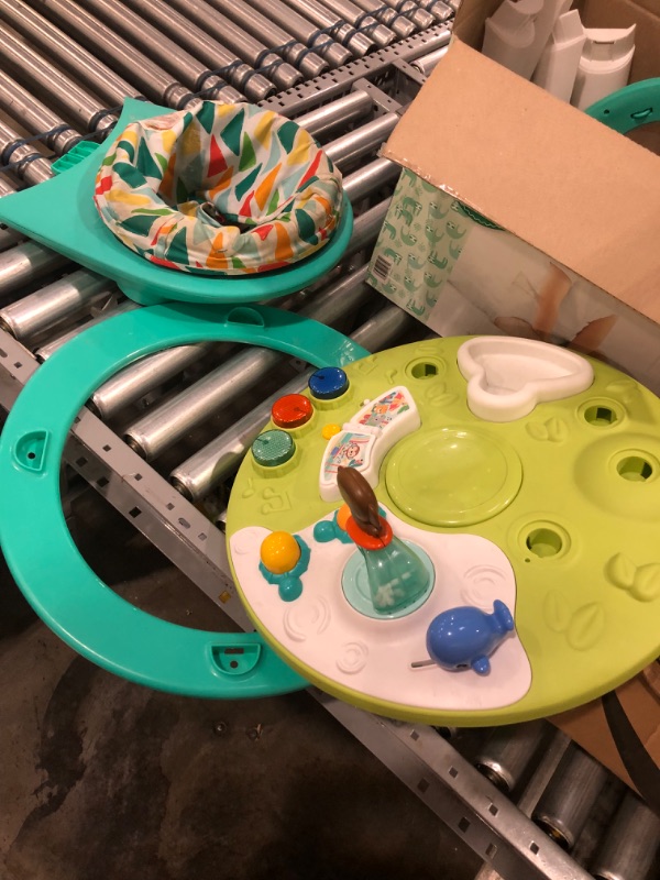 Photo 2 of Bright Starts Around We Go 2-in-1 Walk-Around Baby Activity Center & Table, Tropic Cool, Ages 6 Months+
