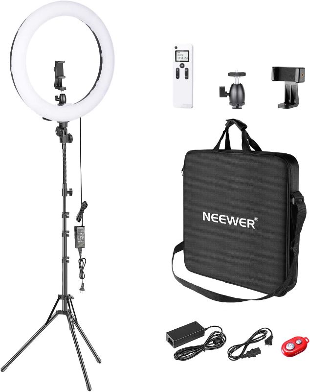 Photo 1 of 
Neewer Advanced 2.4G 18-inch LED Ring Light, Bi-Color 3200-5600K