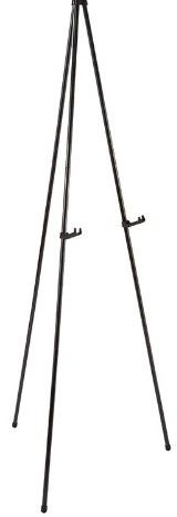 Photo 1 of Quartet Easel, Instant Easel Stand, Heavy-Duty, 63", Supports 10 lbs., Tripod Base (27E),Black
