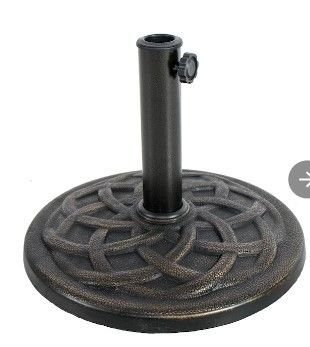 Photo 1 of 20 lbs. 17 in. Bronze Calcium Carbonate Patio Umbrella Base
