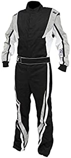 Photo 1 of K1 Race Gear 20-VIC-N-3XL SFI 3.2a/1 Victory Auto Racing Suit (Black/White/Grey, XXX-Large)
