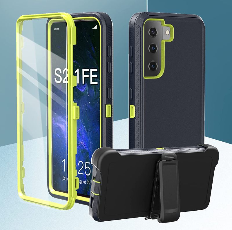 Photo 1 of Samsung s21 fe 5g case,Galaxy S21 FE 5G case, case for S21 FE 5G, Heavy Duty case,Rugged case for S21 FE. (Dark Blue-Green, S21 FE)
