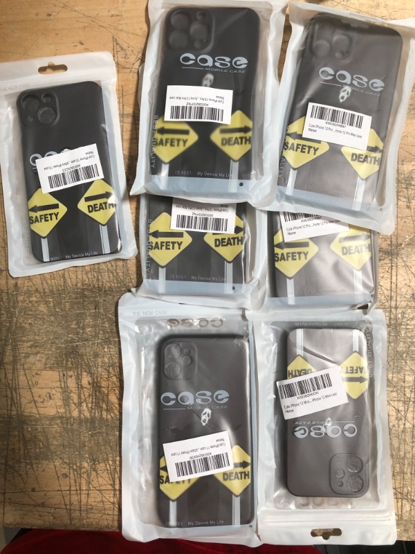 Photo 1 of ASSORTED BAG OF PHONE CASES, IPHONE 11, 12 MINI/13/12PROMAX/13PROMAX - 7 CASES 