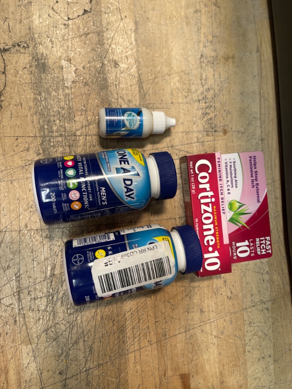Photo 4 of **bundle of 4 items**
One A Day VitaCraves Multivitamin Gummies with Immunity Support, (2 Pack, bb: 12/2023)

Cortizone 10 Maximum Strength Feminine Itch Relief 1 oz., 1% Hydrocortisone Anti-Itch Creme(bb: 12/24)

1.3 Oz 38 Ml Katelon Super Adhesive Glue 