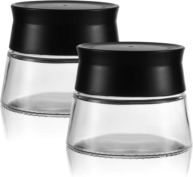 Photo 1 of 4 Glass Storage Jars - Glass Coffee Bean Storage Containers Nuts Candy Jars Sealed Kitchen Glass Storage Containers 
and
MINDFLY 2 - Pack Ice Cube Tray Make Big Cubes 2.5 inches Ball, ReusableEasy-ReleaseIce Ball Maker, Sphere Silicone Ice Cubes Trays for