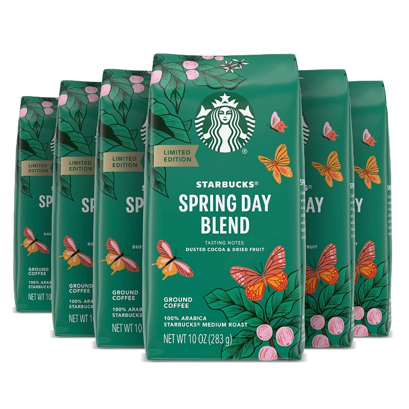 Photo 1 of **NONREFUNDABLE**
Starbucks Spring Day Blend Ground Coffee, Spring Blend, 10 oz (Pack of 6)
(bb: june 30 2022)