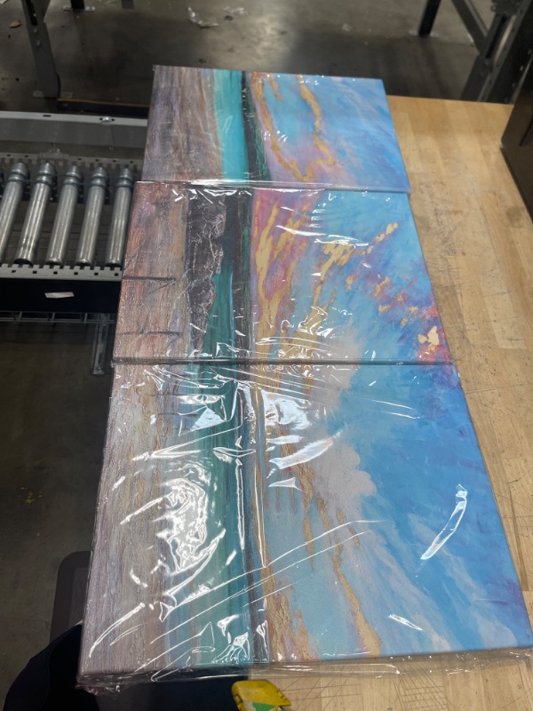 Photo 1 of 3 PIECE  CANVAS ART SET, BEACH