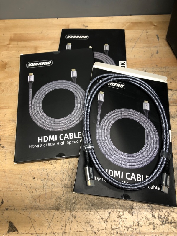 Photo 3 of ** SETS OF 3 **

GearIT 10FT 8K HDMI 2.1 Ultra High Speed HDMI 48Gbps Cables Compatible with Apple TV Roku Netflix Playstation Xbox One X Sony LG Samsung QLED 8K Q900 TV and More
