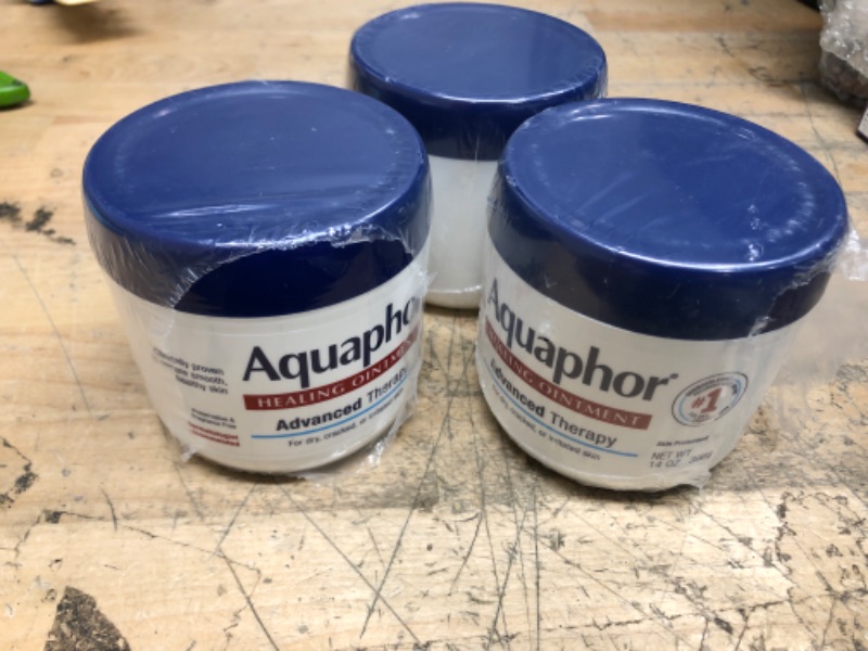 Photo 2 of ** EXP: 04/2023 **   ** NON-REFUNDABLE **    ** SOLD AS IS **
Aquaphor Healing Ointment, Advanced Therapy Skin Protectant, Dry Skin Body Moisturizer, 14 Oz Jar
