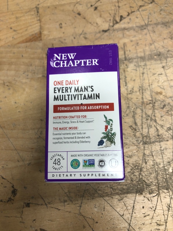 Photo 2 of ** EXP: 04/2023 **   ** NON-REFUNDABLE **    ** SOLD AS IS **
New Chapter Every Man's One Daily Multivitamin
