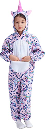 Photo 1 of Unicorn Pajamas for Kids Animal Sleepwear Toddler Girls Flannel Romper One-Piece for Halloween Birthday Party Pink
SIZE: 4-6 YEARS