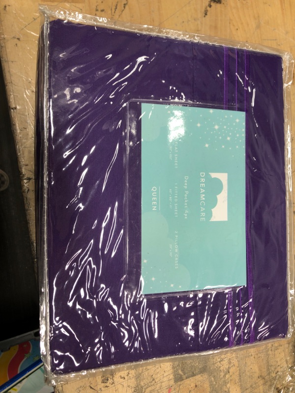 Photo 2 of ** DOES NOT COME WITH THE REMOTE **
DREAMCARE Queen Bed Sheets - 4 PCS Set - up to 15 inches - 2500 Supreme Collection - Superior Softness - Hotel Luxury Sheets & Pillowcases Set - Wrinkle and Fade Resistant (Queen, Purple)
