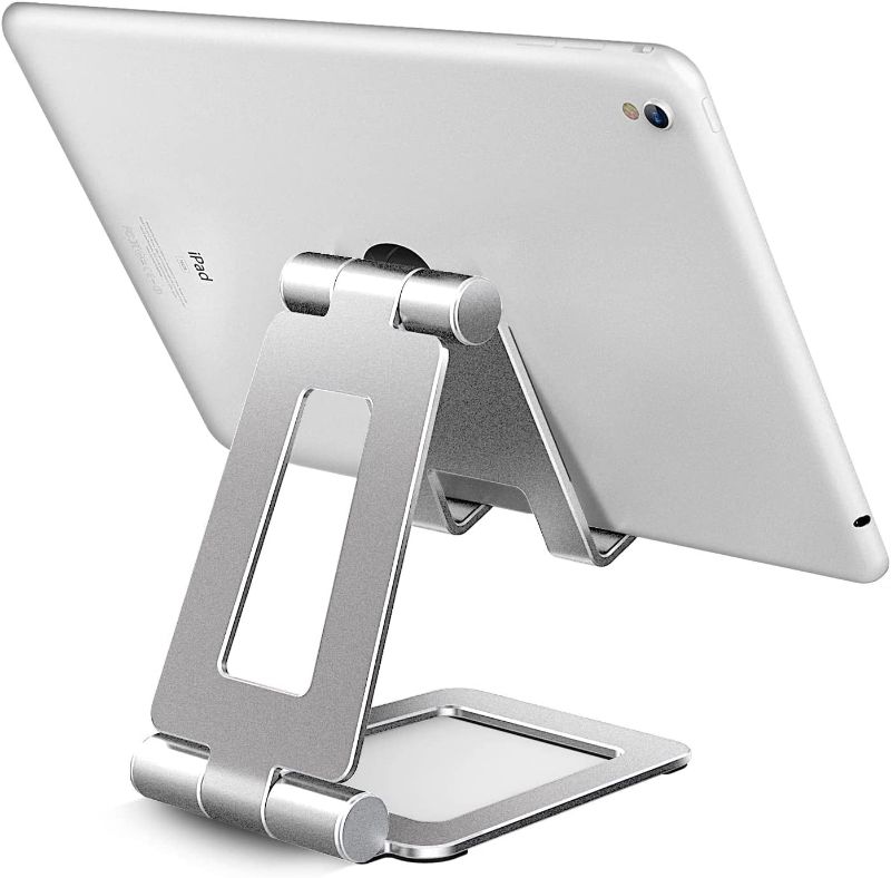 Photo 1 of ** SETS OF 2 **
Luckymore iPad Stand Holder, Tablet Stand Holders, iPhone Stand, Switch Stand, iPad Pro Stand, iPad Mini Stands and Holders for Desk (4-13 inch) (Silver)

