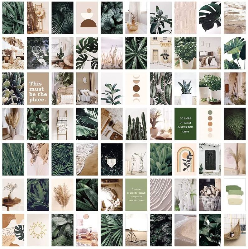 Photo 1 of ** SETS OF 2 **
Wall Collage Kit Aesthetic Pictures, 70 Pcs Boho Decor Room Decor Wall Decorations for Living Room Bedroom for Teen Girls, Wall Art Plants Photo Collage Kit for Wall Aesthetic (4x6 inch)
