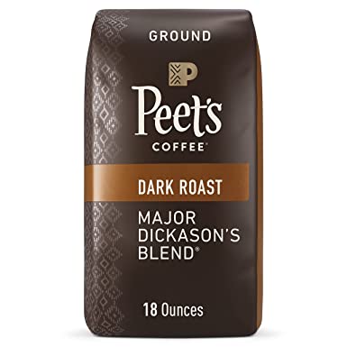 Photo 1 of **non refundable** exp 08/08/22 Peet's Coffee, Dark Roast Ground Coffee - Major Dickason's Blend 18 Ounce Bag, Packaging May Vary 2 pack 
