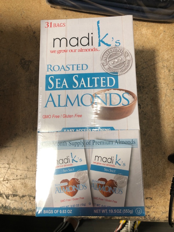 Photo 2 of ** NON REFUNDABLE** EXP 9/22/23 Madi K's Almonds, Sea Salt, 31 Count (Pack of 1)
