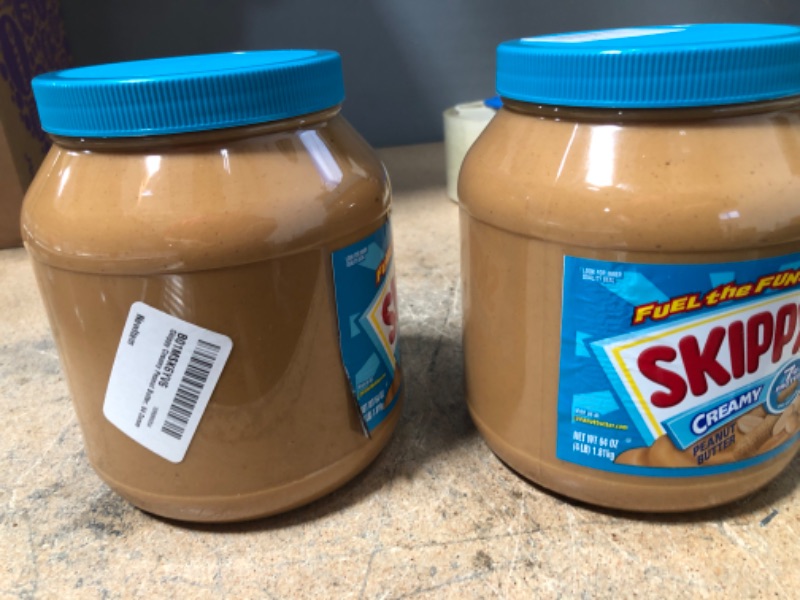 Photo 2 of *8NON-REFUNDABLE** EXP AUG 07,22 Skippy Creamy Peanut Butter, 64 Ounce 2 PACK 
