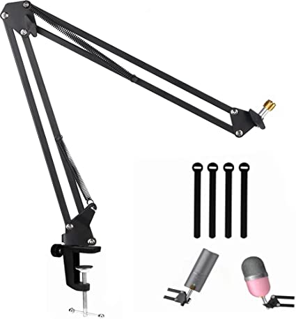 Photo 1 of Seiren Mini Boom Arm - Heavy Duty Suspension Boom Scissor Adjustable Microphone Mic Stand Compatible with Razer Seiren X and Razer Seiren Mini USB Streaming Microphone