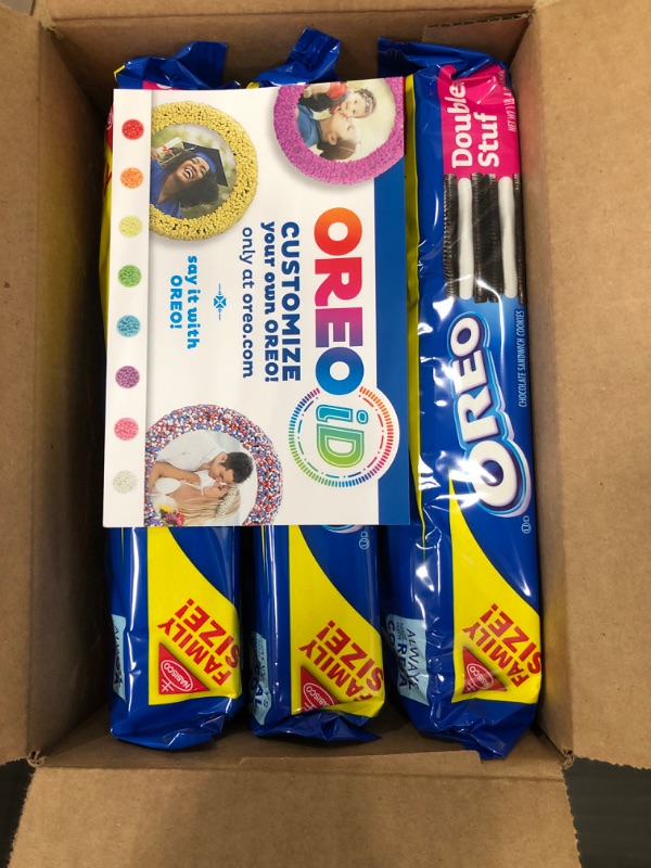 Photo 2 of *8NON-REFUNDABLE** EXP jun 25, 2022 *OREO Double Stuf Chocolate Sandwich Cookies, Family Size, 3 Packs
