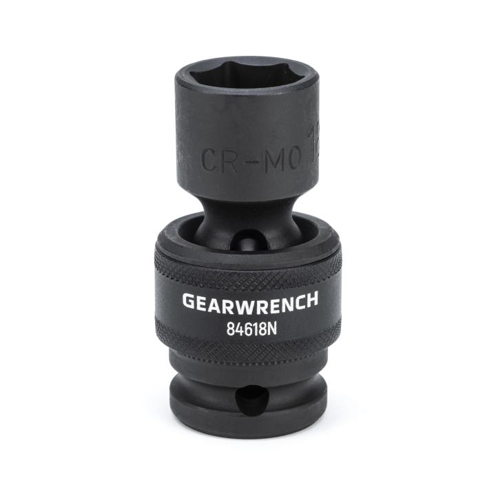 Photo 1 of  2  GEARWRENCH 1/2" Drive 6 Point Standard Universal Impact SAE Socket 9/16" - 84597N , Black
