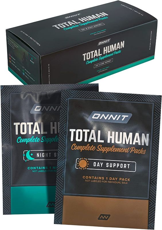 Photo 1 of **NON-REFUNDABLE***
NO PRINTED EXP DATE
MFG DATE 12/21
ONNIT Total Human Day and Night Vitamin Packs for Men and Women, 30-Day Supply - Adult Multivitamin
