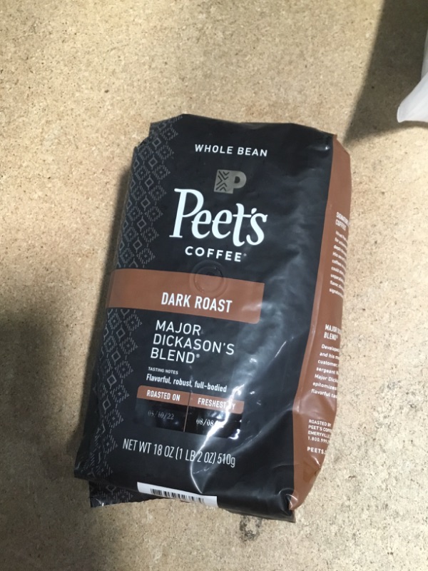 Photo 2 of **NON-REFUNDABLE**
BEST BY 5/10/22
Peet's Major Dickason Dark Roast Whole Bean Coffee - 18oz

