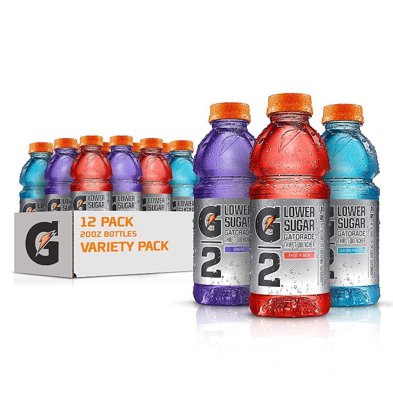 Photo 1 of **NON-REFUNDABLE***
BEST BY 10/30/22
Gatorade G2 Thirst Quencher Variety Pack, 20 Ounce Bottles (Pack of 12)
