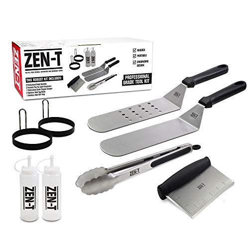 Photo 1 of 3-PACK Zen-T - 8 Piece Grill Griddle BBQ Tool Kit - Heavy Duty Professional Grade Stainless Steel BBQ Tools - Perfect Grilling Utensils for All Your Grilling
