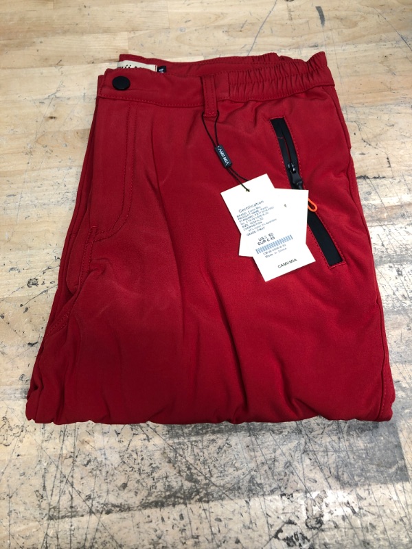 Photo 2 of Camii Mia Women's Winter Warm Outdoor Slim Windproof Waterproof Ski Snow Fleece Hiking Pants
COLOR: RED 
SIZE: 34