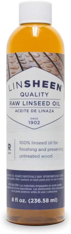 Photo 1 of ** NO EXP PRINTED **     ** NON-REFUNDABLE **    ** SOLD AS IS **
LinSheen Raw Linseed Oil – Flaxseed Wood Treatment Conditioner to Rejuvenate, Restore and Condition Wood Patio Furniture, Decks to Kitchen Cutting Boards, 8 oz Bottle
