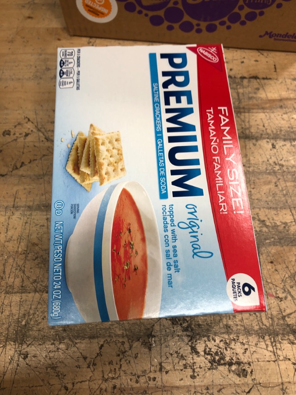 Photo 2 of ** EXP: 04 JUN 2022 **  ** NON-REFUNDABLE **  ** SOLD AS IS **  ** SETS OF 3 **
Original Premium Saltine Crackers, Family Size, 24 oz
