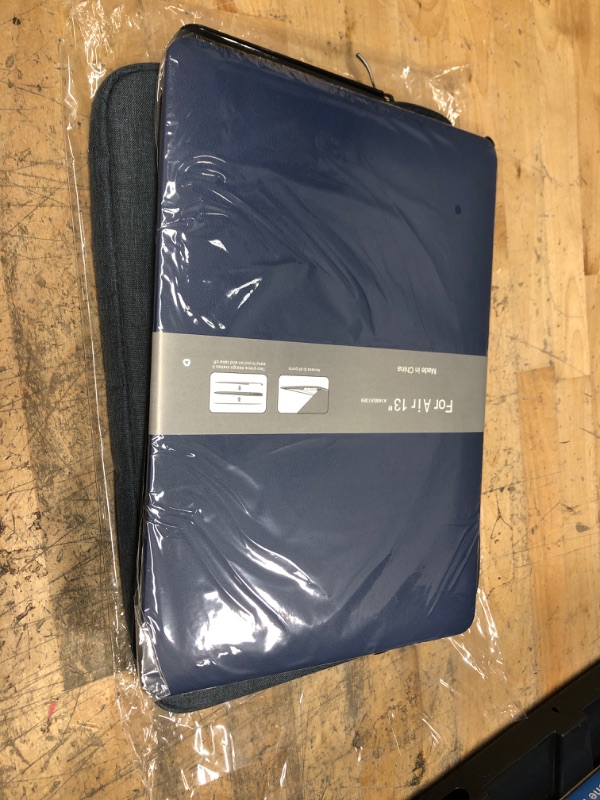 Photo 1 of KECC Compatible with MacBook Pro 13'' Case 2020-2022 Touch Bar M2 A2338 M1 A2289 A2251 ltalian Leather Hard Shell + Keyboard Cover + Sleeve + Screen Protector + Dust Plug (Dark Blue Leather)
