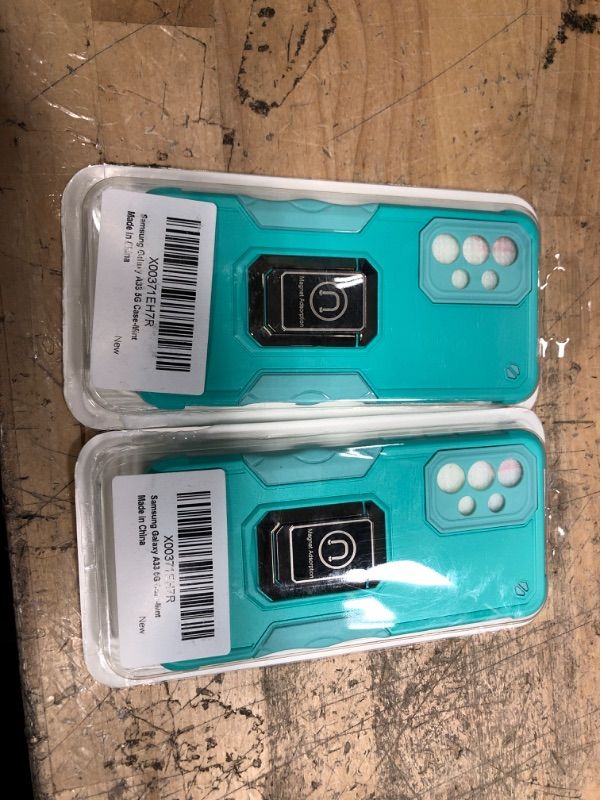 Photo 1 of ** SETS OF 2 **
Amytor Samsung Galaxy A33 5G Case, A33 5G Phone Case with [2 Pack] Tempered Glass Screen Protector, [Military-Grade] Defender Case with Ring Holder Kickstand for Samsung A33 5G (Mint)