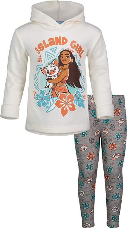 Photo 1 of Disney Moana Toddler Girls' 2-Piece Long-Sleeve High Low Top & Leggings Set SIZE 6-6X.
