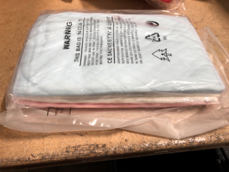 Photo 1 of 6 PIECE BABY CHANGING PAD LINERS BLUE, WHITE, PINK
