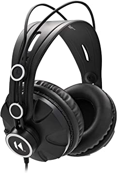 Photo 1 of Knox Gear TX-100 Closed-Back Studio Monitor Headphones, Noise Cancelling Headphones for Gaming PC, Over Ear Wired Headphones for Recording & Music Production, Black Headphones, Studio Headphones