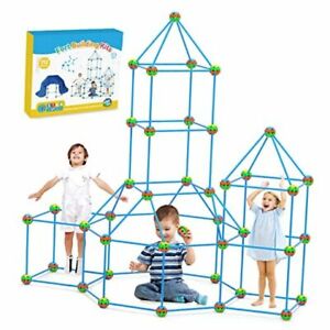 Photo 1 of 112 Pieces Fort Building Kit, Construction Fort Toys for Kids with a Blanket