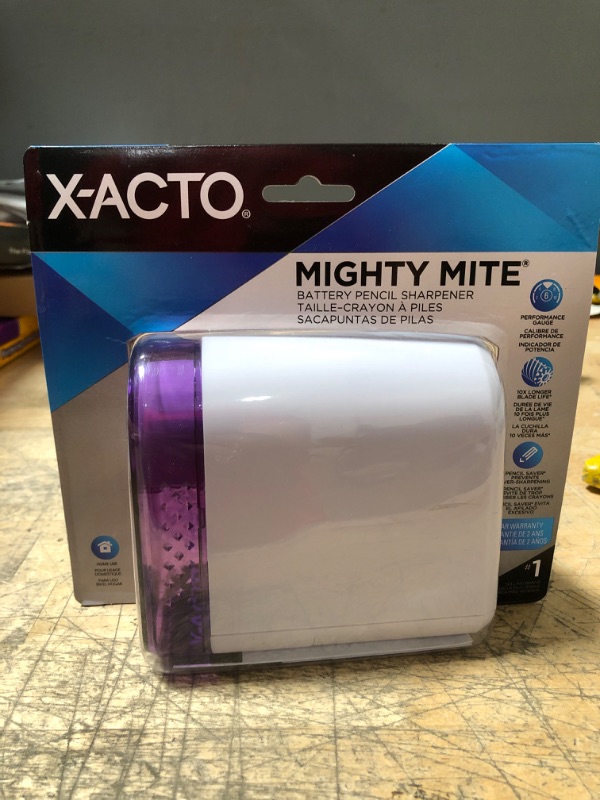 Photo 2 of X-ACTO Mighty Mite Battery-Operated Pencil Sharpener Color May Vary 1 Count