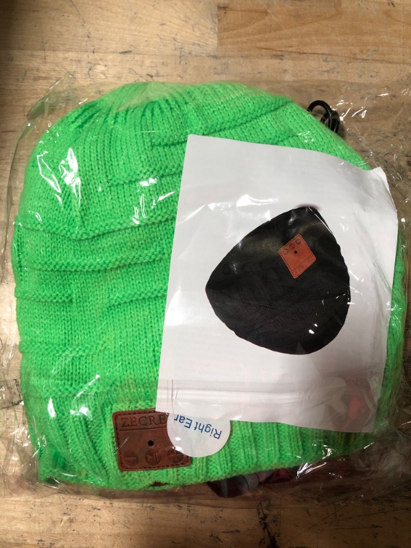 Photo 1 of LIME GREEN BLUETOOTH BEANIE