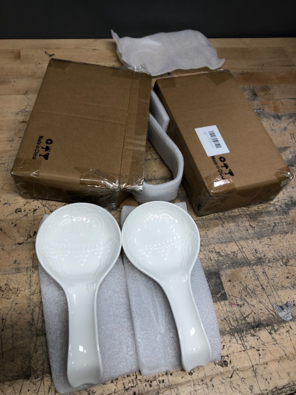 Photo 2 of ** SETS OF 2 **
DOWAN Spoon Rest, White Spoon Holder for Stove Top, Owl Spoon Rest for Kitchen Counter, Farmhouse Kitchen Decor and Accessories, Set of 2
