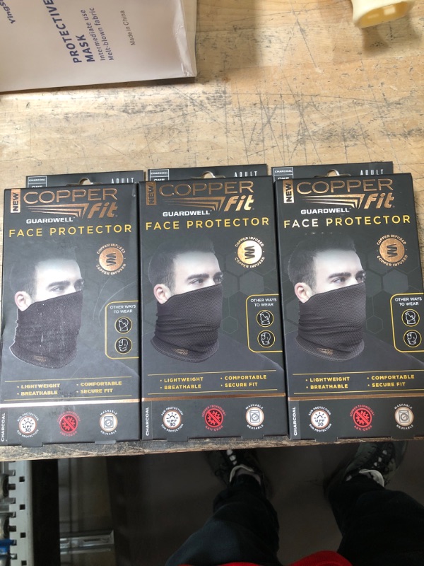 Photo 2 of 3 PACKS CFGW2PKGY Guardwell Face Protector, Thermal Protection, Gray