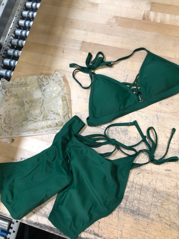 Photo 1 of GREEN 2 PIECE SWIM SUIT