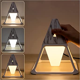 Photo 1 of Mini Night Lights Humidifier, USB Personal Desktop Cold Mist 400ml Small Pyramid Diffuser, for Bedroom ,Office, Home, 3 Color Step-Less Dimming, Can Intelligent Intermittent Spray, Super Quiet
